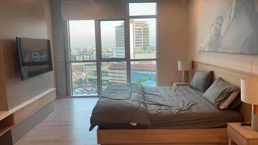 For rent: Nusasiri Grand, 10th floor, 2 bedroom style, fully furnished, ready to move in, book now, don't miss out.