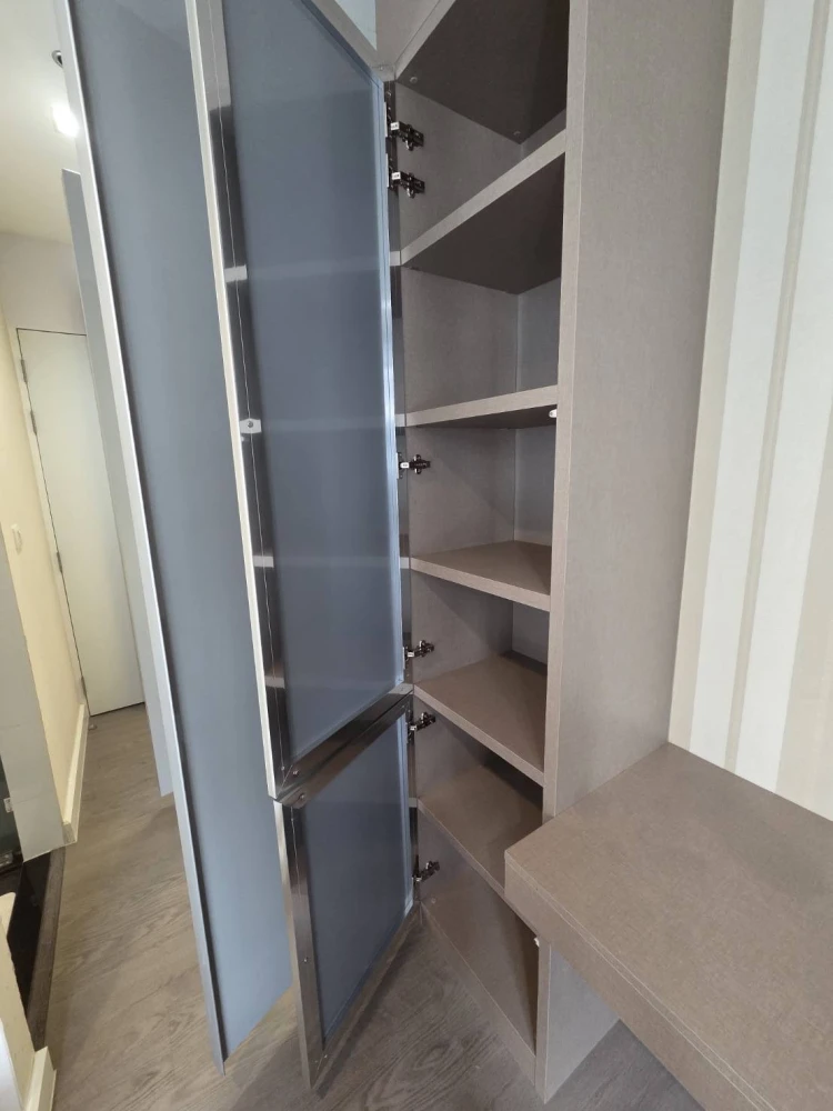 For rent A Space ID Asoke-Ratchada, clean room, good feng shui, comes with a large bed, very comfortable to sleep on, don't miss out on booking.
