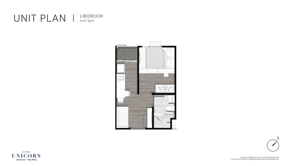 For rent: Altitude Unicorn Sathorn - Tha Phra. Spacious, airy, and comfortable room. Book now!