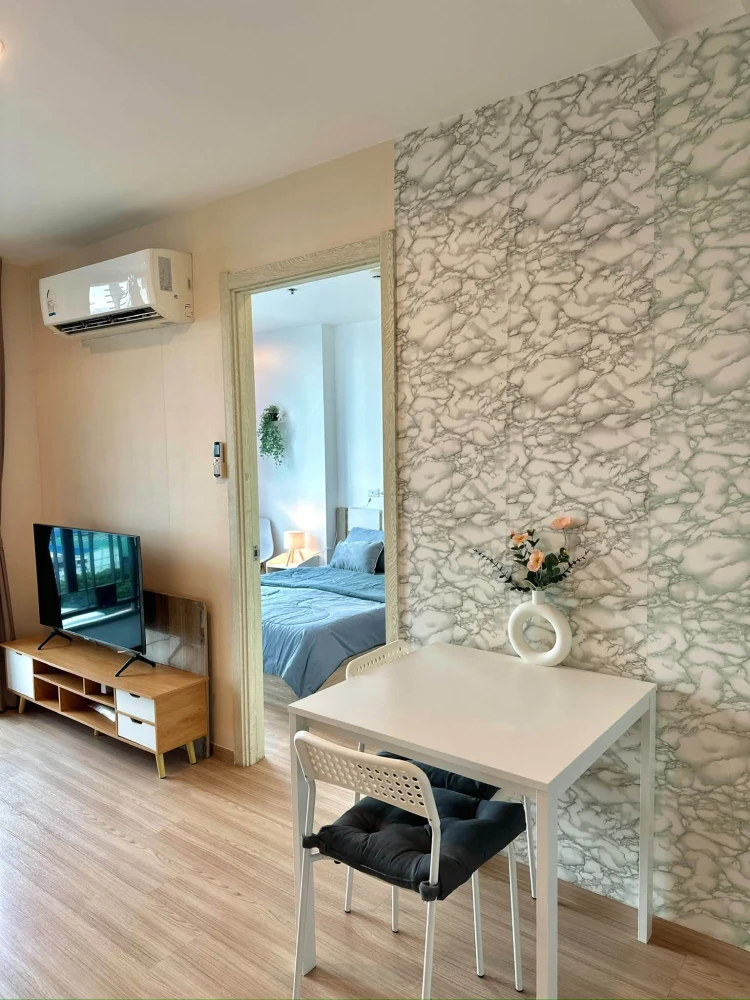For Rent: Artemis Sukhumvit 77. 2 bedrooms, 2 bathrooms, 24th floor with a beautiful view. Fully furnished and equipped with all appliances—move-in re