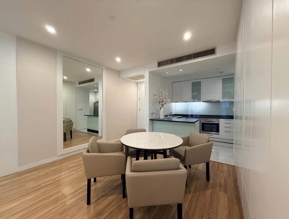For rent: Ascott Sathorn condo, 2 bedrooms, 2 bathrooms, fully furnished, high floor, beautiful city view. Don't miss out!