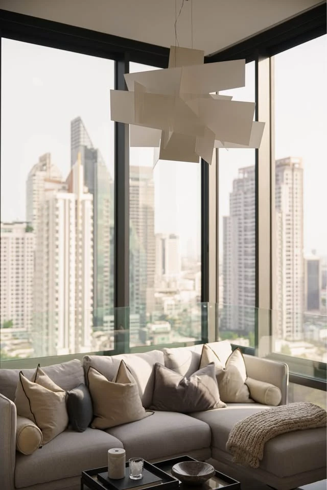 Ashton Silom for rent, beautifully decorated room with a theme, comes with complete furniture and appliances, beautiful view, reserve now!