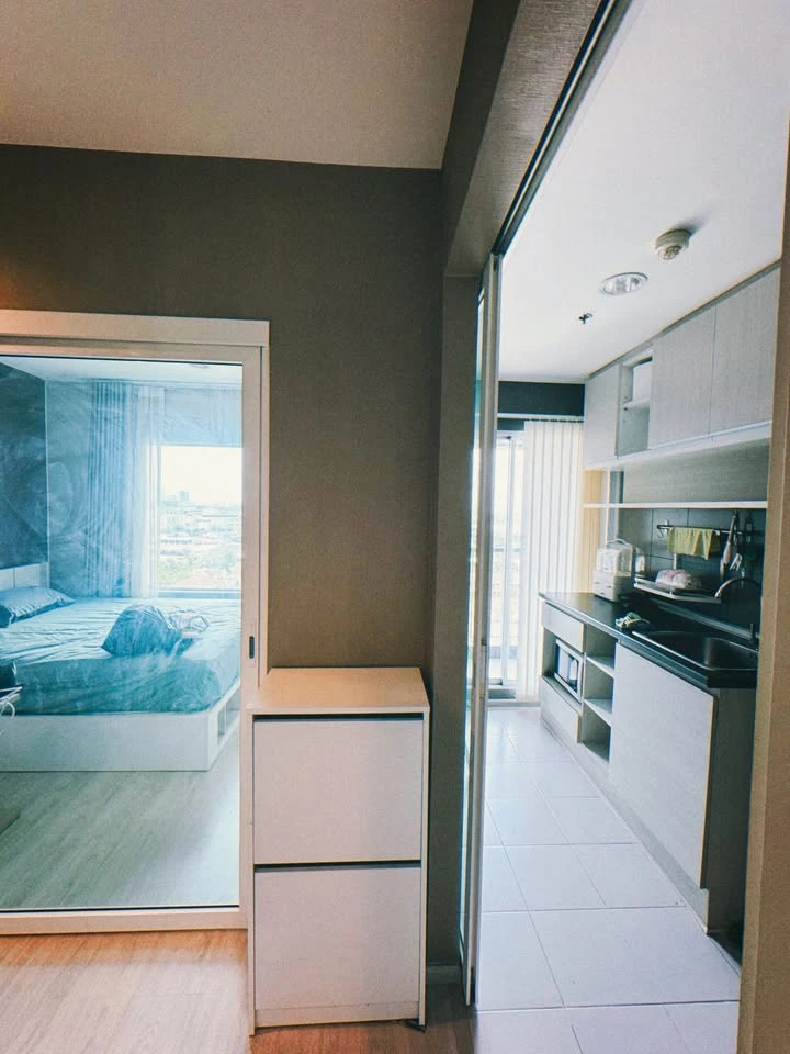 For rent: Aspire Ratchada-Wongsawang, 12th floor, beautiful view, fully furnished, reserve now, don't miss out!