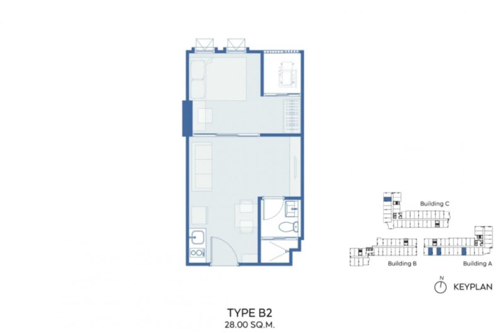 Aspire Ratchayothin for rent, 6th floor, fully furnished room, ready to move in. Interested? Hurry and reserve now!