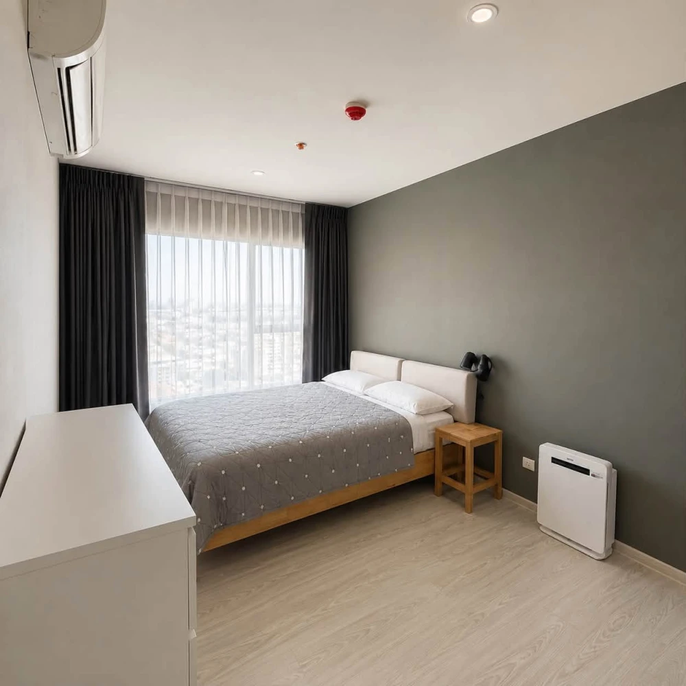 For rent: Aspire Rattanathibet 2, corner unit offering privacy and spacious living area, fully furnished. Book now!