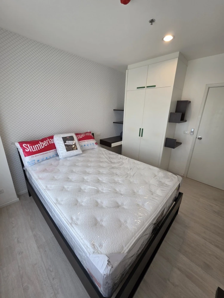 For rent Aspire Sathorn Thapra, beautiful room, high floor, Royal Luxury mattress, 5-star hotel grade, comfortable sleep, no back pain, must book.