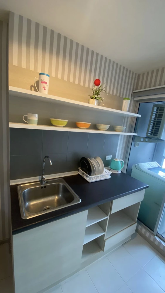 Aspire Ratchada-Wong Sawang for rent, facing the BTS, no blocked view, cool breeze all day, fully furnished, reserve now!