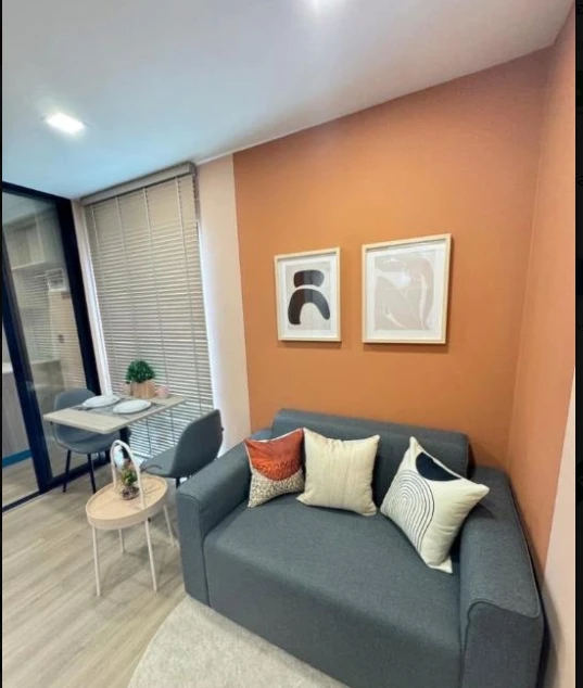 For rent: Atmoz Flow Minburi, 8th floor, corner room, beautiful view, fully furnished, ready to move in, reserve now, hurry!
