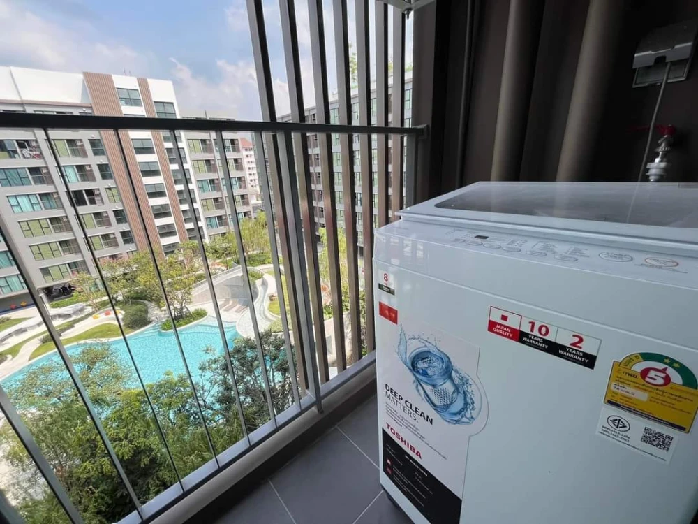 For rent: Atmoz Flow Minburi, fully furnished, just bring your bags and move in, equipment ready, move quickly.