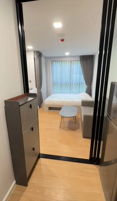 For rent Atmoz Kanaal Rangsit, 2nd floor, view inside, fully furnished room, book now, don't miss out.
