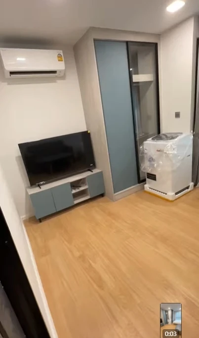 For rent Atmoz Kanaal Rangsit, 2nd floor, view inside, fully furnished room, book now, don't miss out.