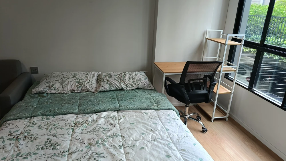 For rent Atmoz Kanaal Rangsit, 2nd floor, view inside, fully furnished room, nice to live in, book now, don't miss out.