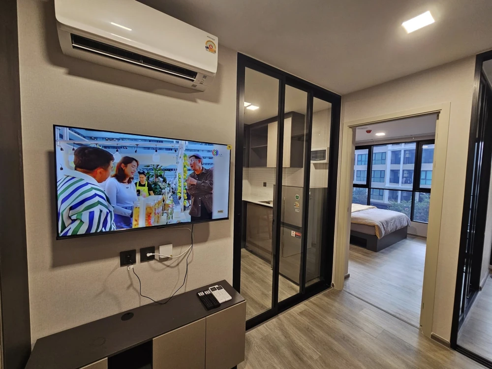 For rent: Atmoz Palacio Lat Phrao Wang Hin, 1 bed plus, 5th floor, swimming pool view, garden view, very good breeze, come and reserve now, don't dela