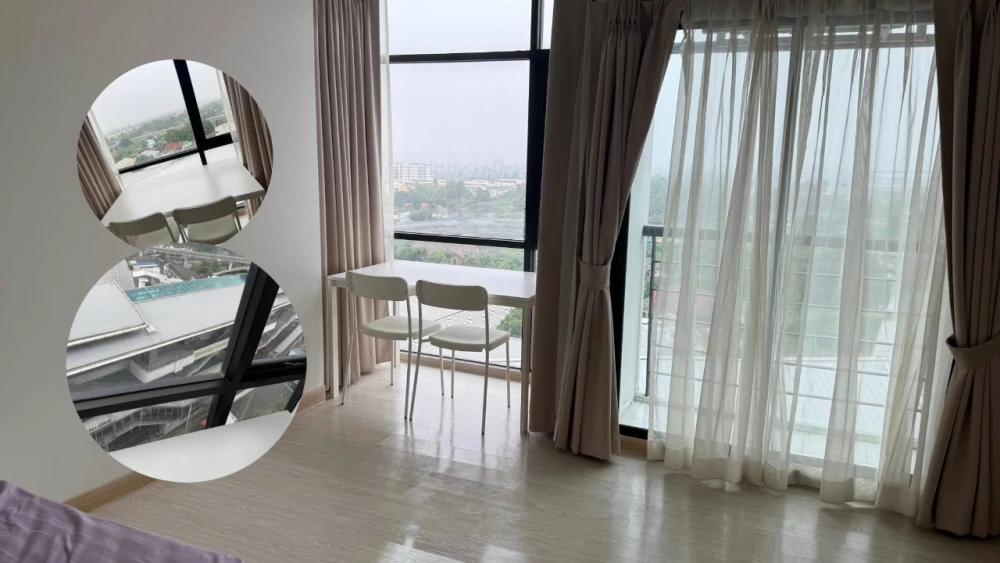 For rent: Bangkok Horizon P48, a room decorated in a minimalist style, bright and clean white, ready to move in.