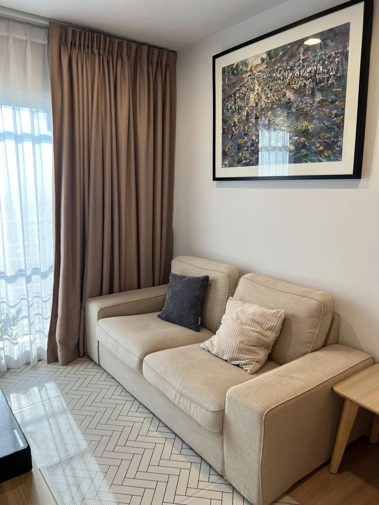 For rent: Bangkok Horizon Ratchada-Thaphra, private balcony, panoramic city view, 27th floor, just bring your luggage and move in.