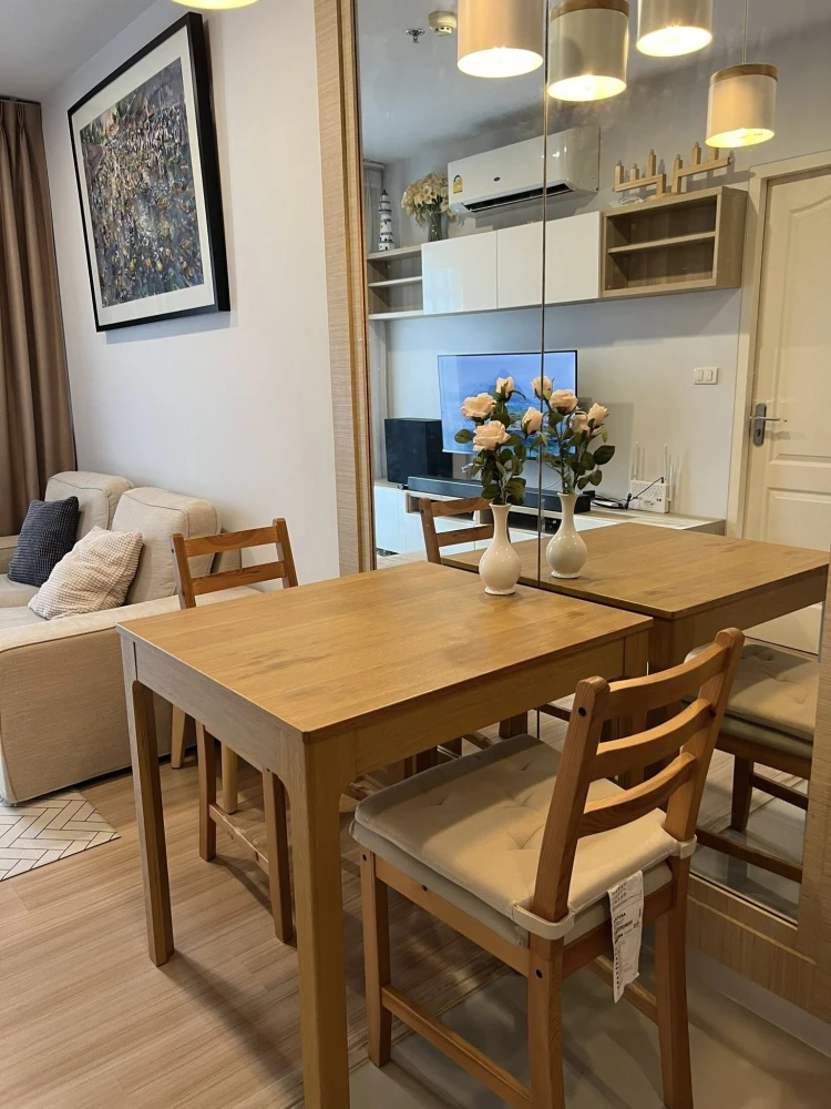 For rent: Bangkok Horizon Ratchada-Thaphra, private balcony, panoramic city view, 27th floor, just bring your luggage and move in.