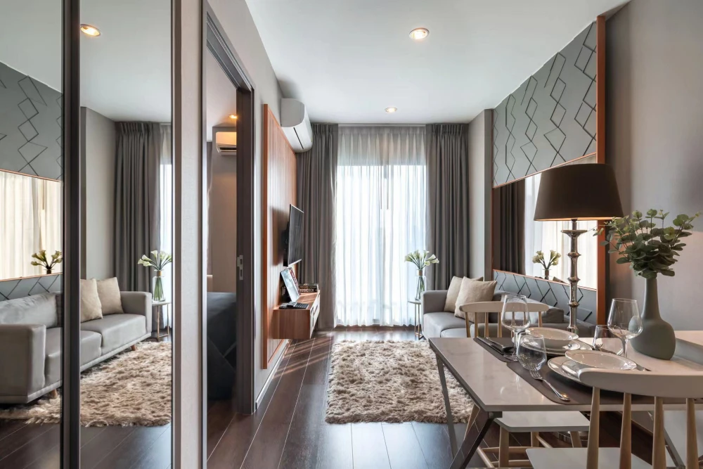 Condo for rent at C Ekkamai. Ready to move in, high floor, spacious, beautiful view. Book now!