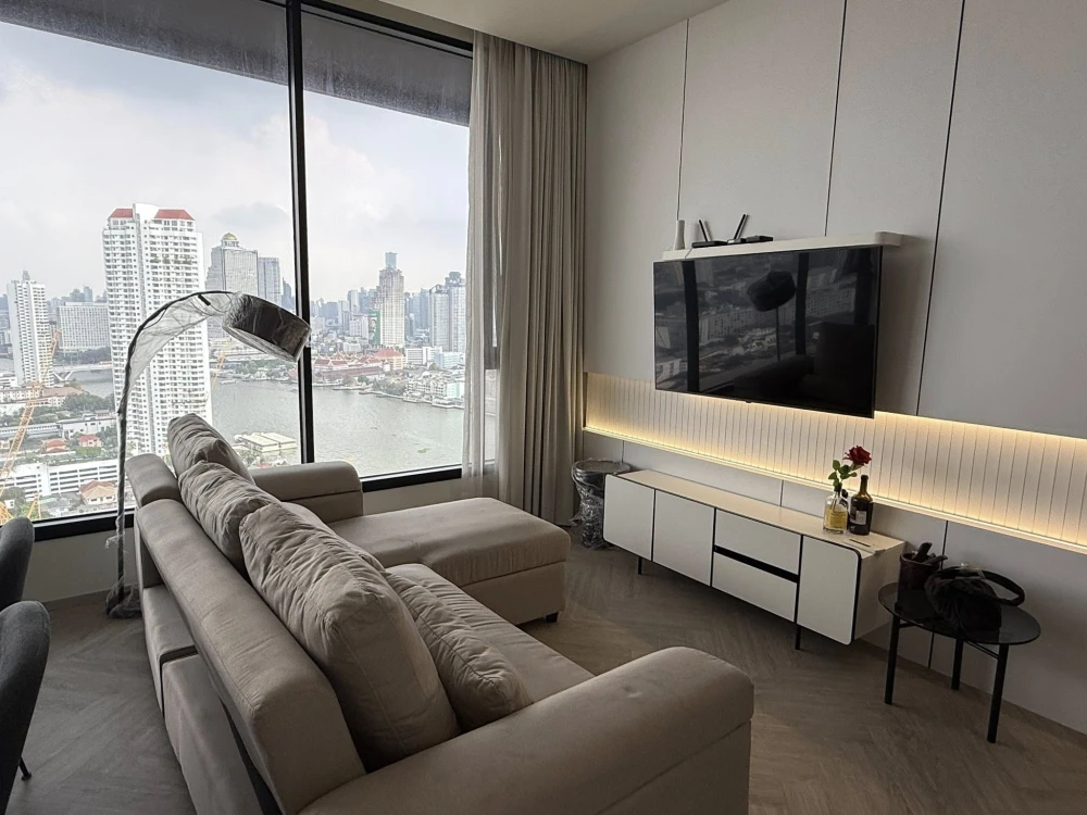 ให้เช่า Chapter Charoennakhon-Riverside แต่ง Built-in ทั้งห้อง สไตล์ Modern Luxury ดีไซน์เรียบหรู โปร่ง โล่ง อยู่สบาย