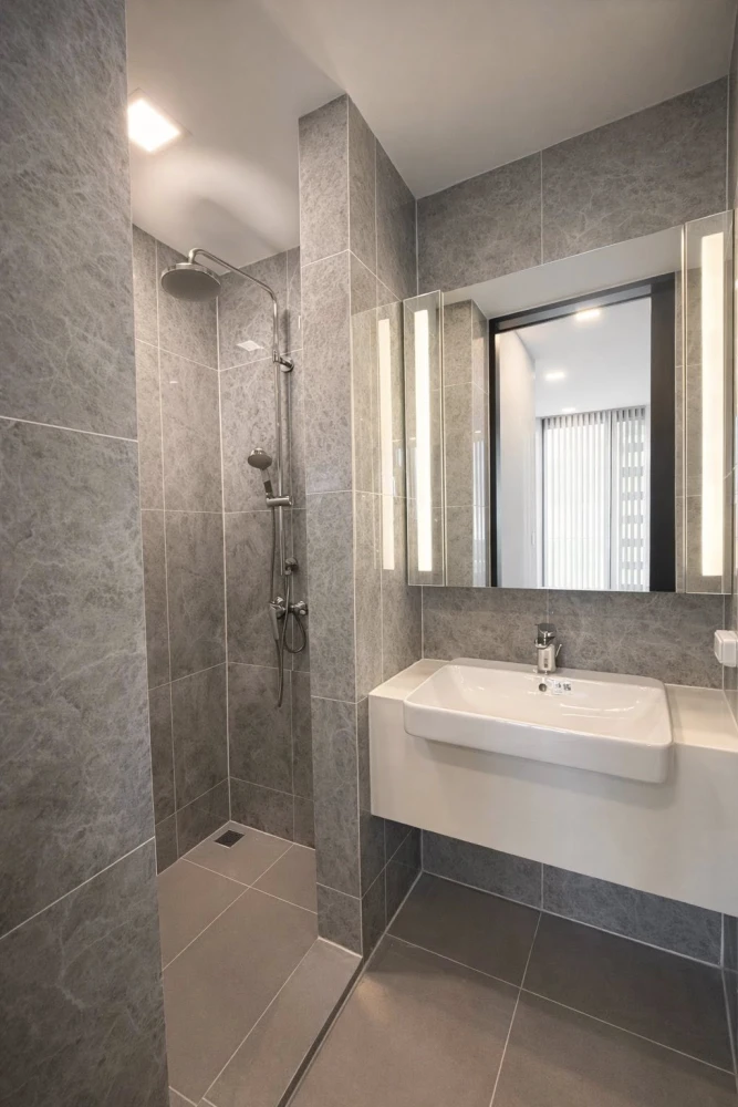 Condo Noble Around Ari for rent. Beautiful, minimalist mid-century style unit, ready to move in. You definitely don't want to miss this!