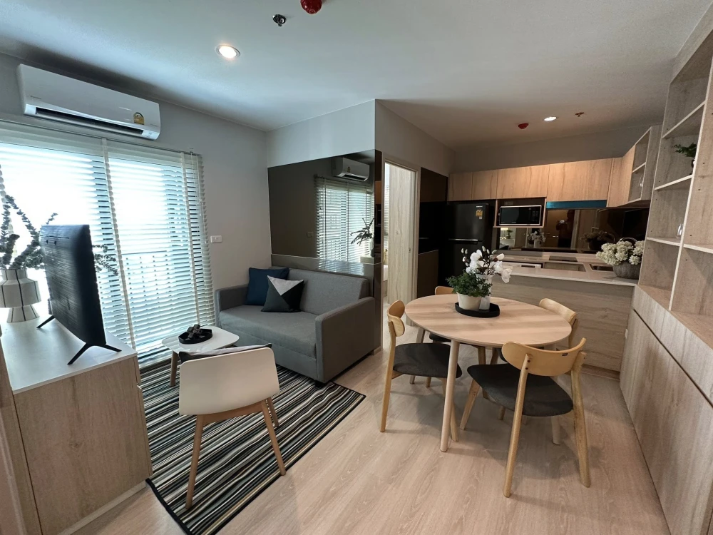 Condo for rent Nue Noble Srinakarin-Lasalle, ready to move in, complete with furniture and electrical appliances, come and reserve now.
