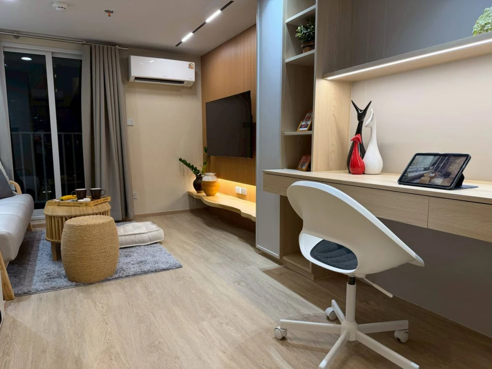 For rent: Culture Chula apartment, featuring cozy built-in furnishings and a relaxing Japanese-style atmosphere. Book now to secure your unit!