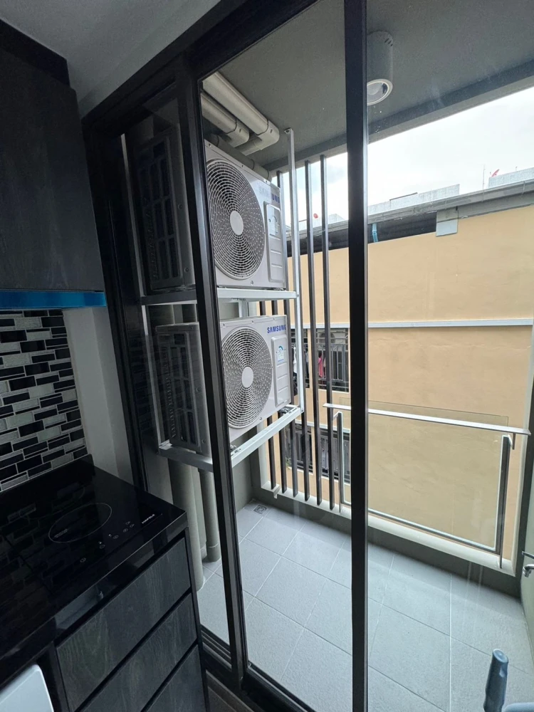 For rent: CYBIQ Rama 9-Ramkhamhaeng 24, 5th floor, fully furnished, nice to live in, reserve now, hurry!
