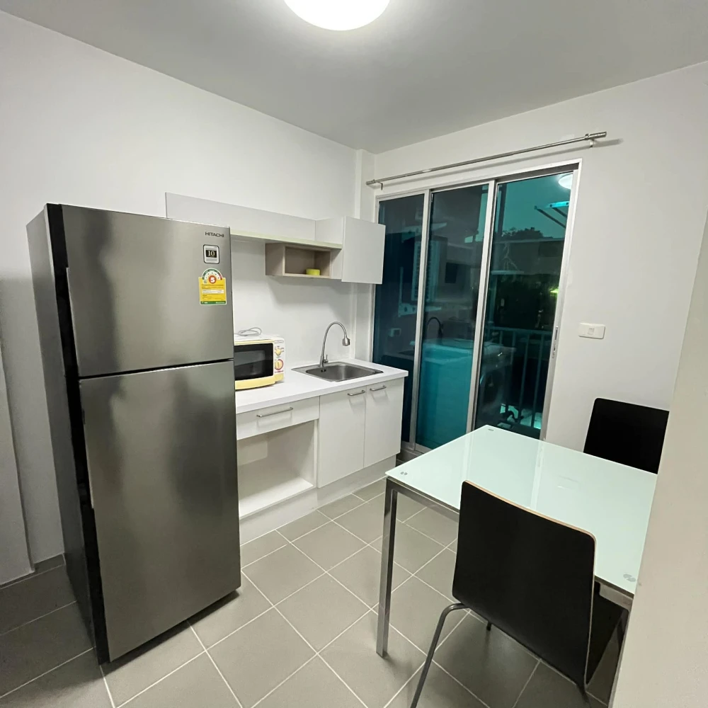 D Condo Ramkhamhaeng for rent, 3rd floor, Building C, fully furnished, ready to move in.