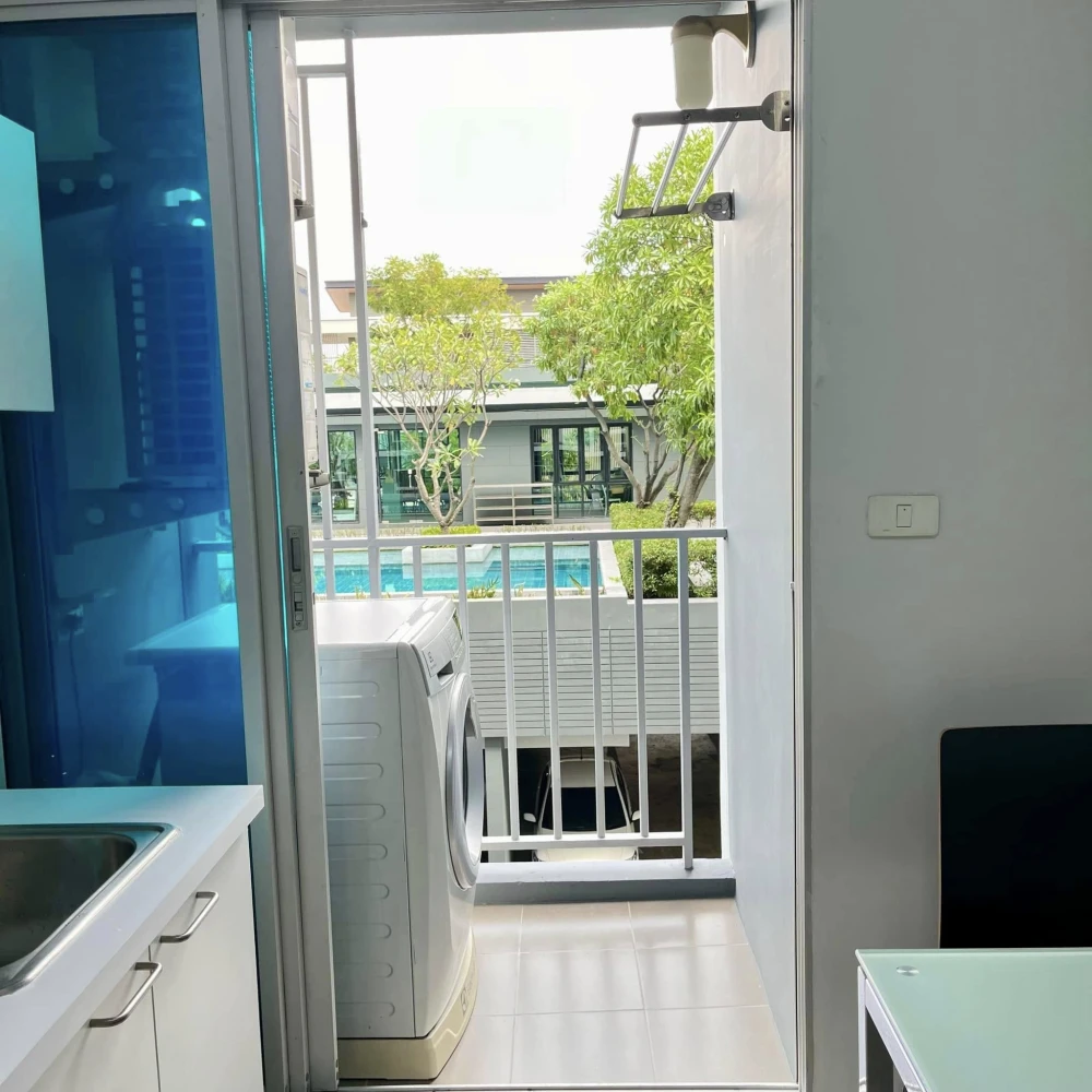 D Condo Ramkhamhaeng for rent, 3rd floor, Building C, fully furnished, ready to move in.