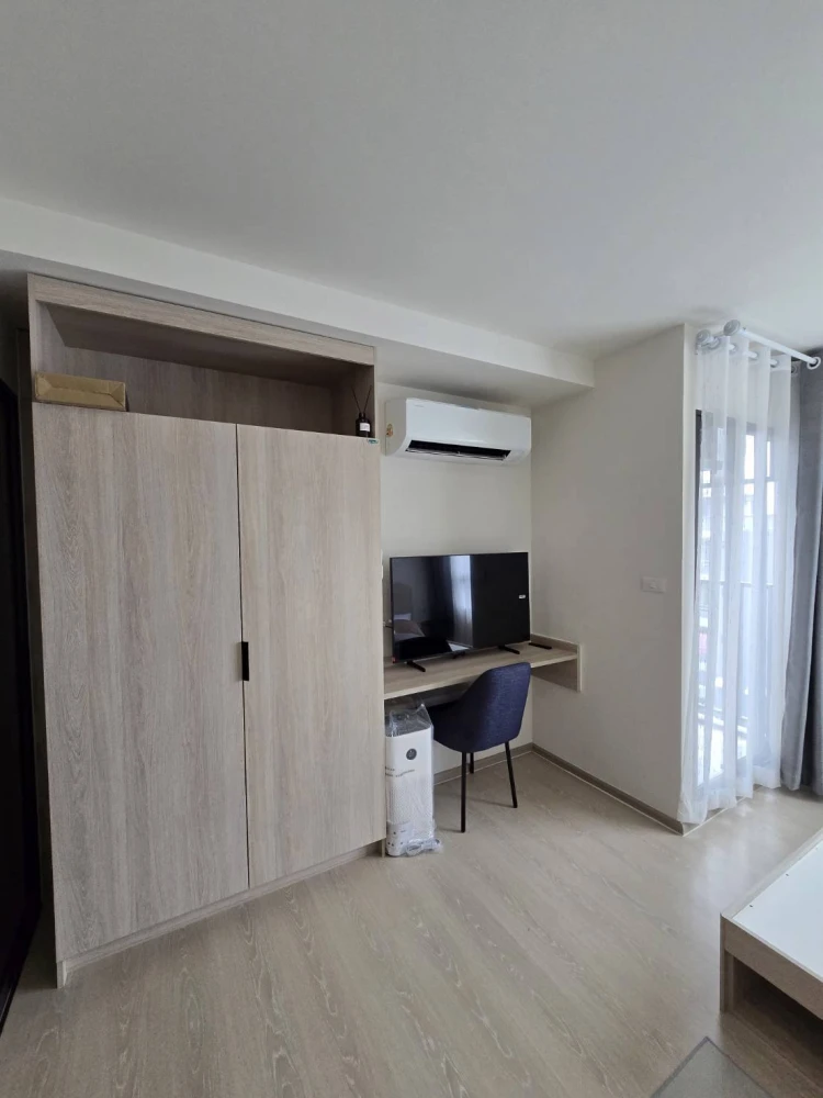 Dcondo Air Lat Krabang for rent, ready to move in, complete in one place, just bring your belongings and move in. Don't miss out!