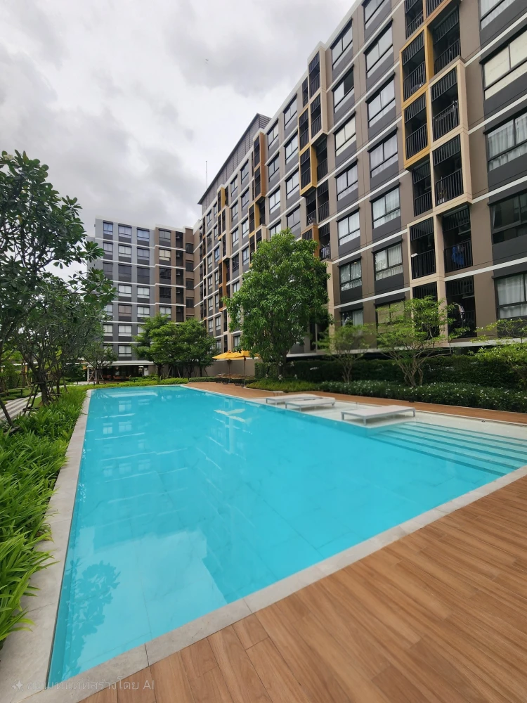 Dcondo Air Lat Krabang for rent, ready to move in, complete in one place, just bring your belongings and move in. Don't miss out!
