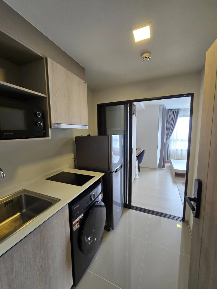Dcondo Air Lat Krabang for rent, ready to move in, complete in one place, just bring your belongings and move in. Don't miss out!
