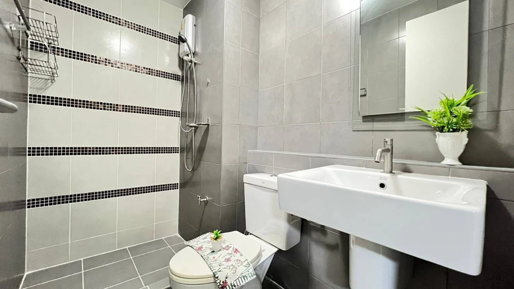 For rent Dcondo Campus Resort Bangna, 2nd floor, Building A (with washing machine), ready to move in!!