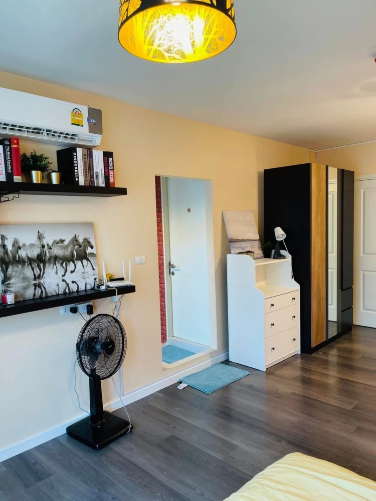 For rent: Dcondo Campus Resort Bangna, 7th floor, fully furnished, nice to live in, reserve now!
