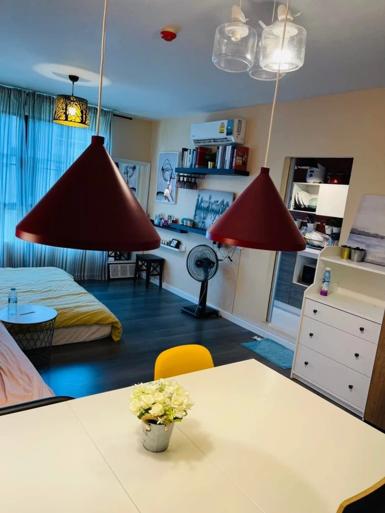 For rent: Dcondo Campus Resort Bangna, 7th floor, fully furnished, nice to live in, reserve now!