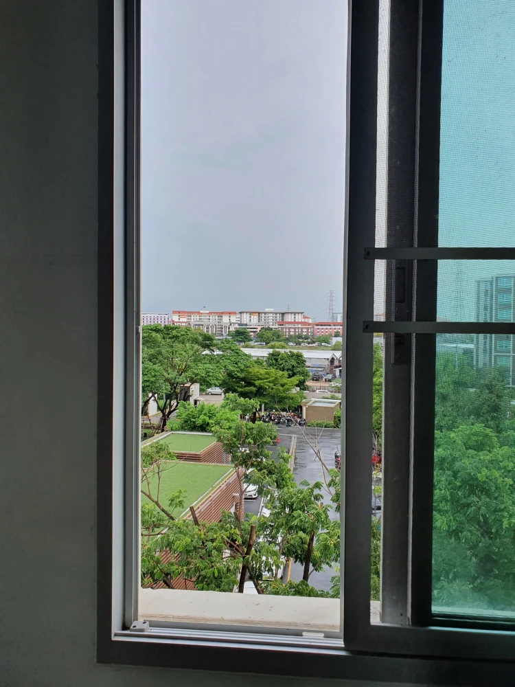 For rent dcondo Campus Resort Rangsit 2 corner room, quiet and private room, complete here, book now, don't miss out.