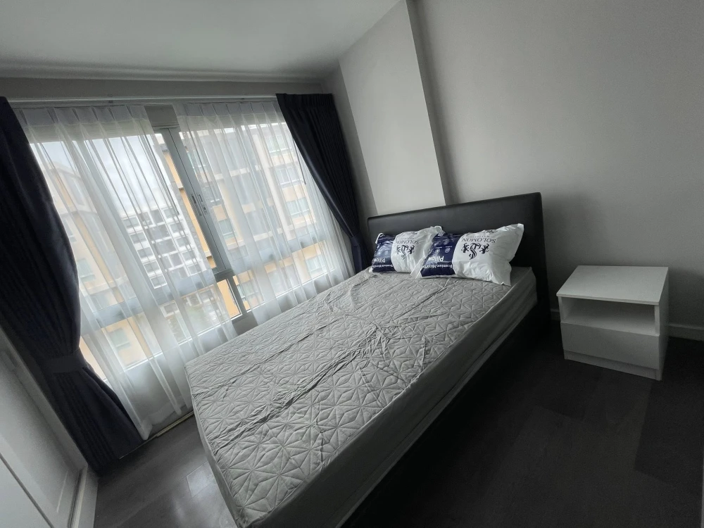 For rent: DCondo Campus Resort Rangsit Phase 1, front end, close to the road, fully furnished, double spring mattress to reduce back pain, don't miss