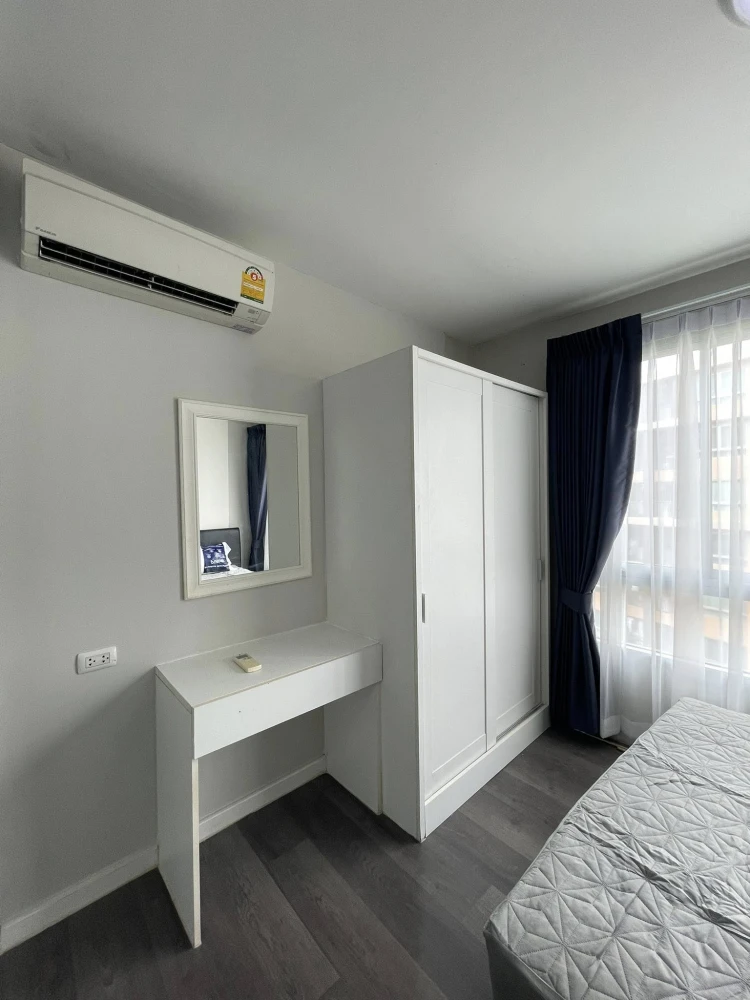 For rent: DCondo Campus Resort Rangsit Phase 1, front end, close to the road, fully furnished, double spring mattress to reduce back pain, don't miss