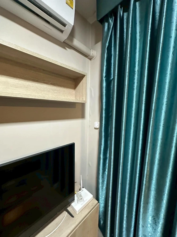 For rent: dcondo Hideaway Rangsit, 2nd floor, corner room, outside view, fully furnished, nice to live in, book now.