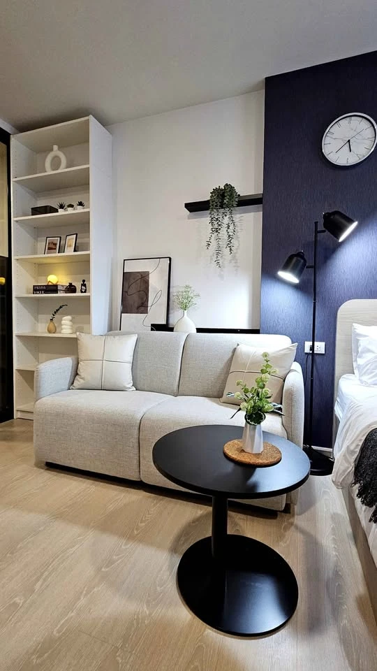 For rent: dcondo hype rangsit, 3rd floor, exterior view, beautiful room, fully furnished, ready to move in. Book now!