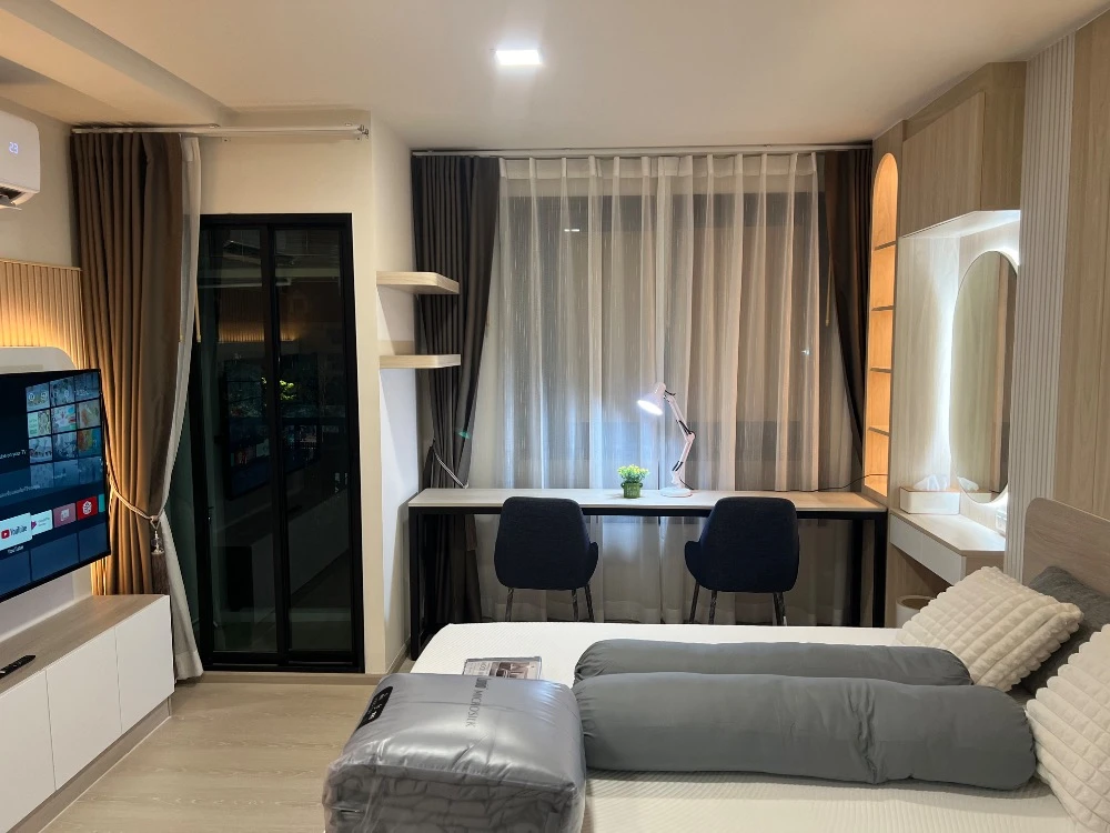 For rent: dcondo hype rangsit, 3rd floor, garden view, decorated in Muji style, nice to live in, reserve now.
