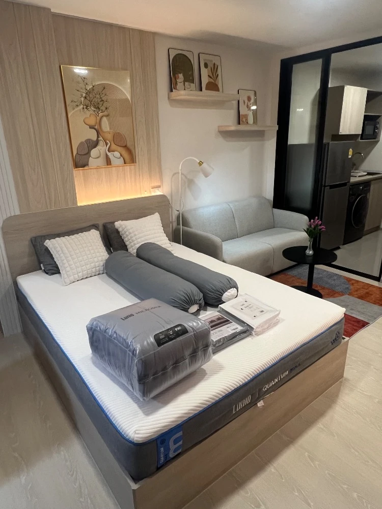 For rent: dcondo hype rangsit, 3rd floor, garden view, decorated in Muji style, nice to live in, reserve now.