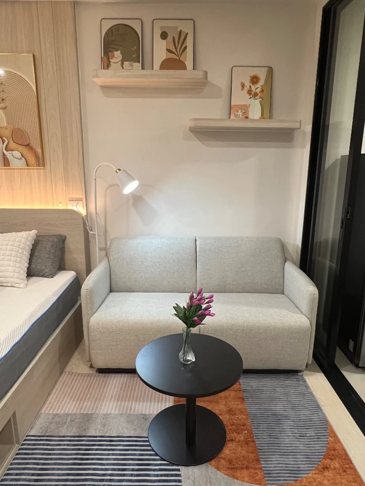 For rent: dcondo hype rangsit, 3rd floor, garden view, decorated in Muji style, nice to live in, reserve now.