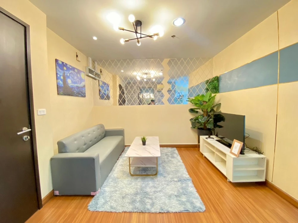 Diamond Ratchada for rent, 12th floor, beautiful room, fully furnished, nice to live in, reserve now, don't miss out.
