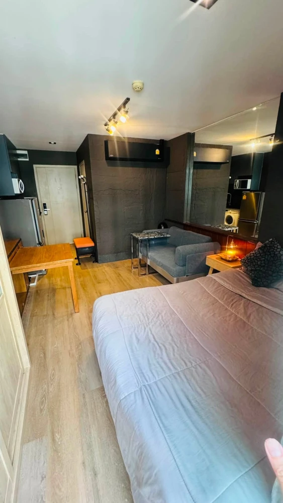For rent, Elio Sukhumvit 64 Studio, size 22 sq m, beautiful room, fully furnished, with washing machine, good value
