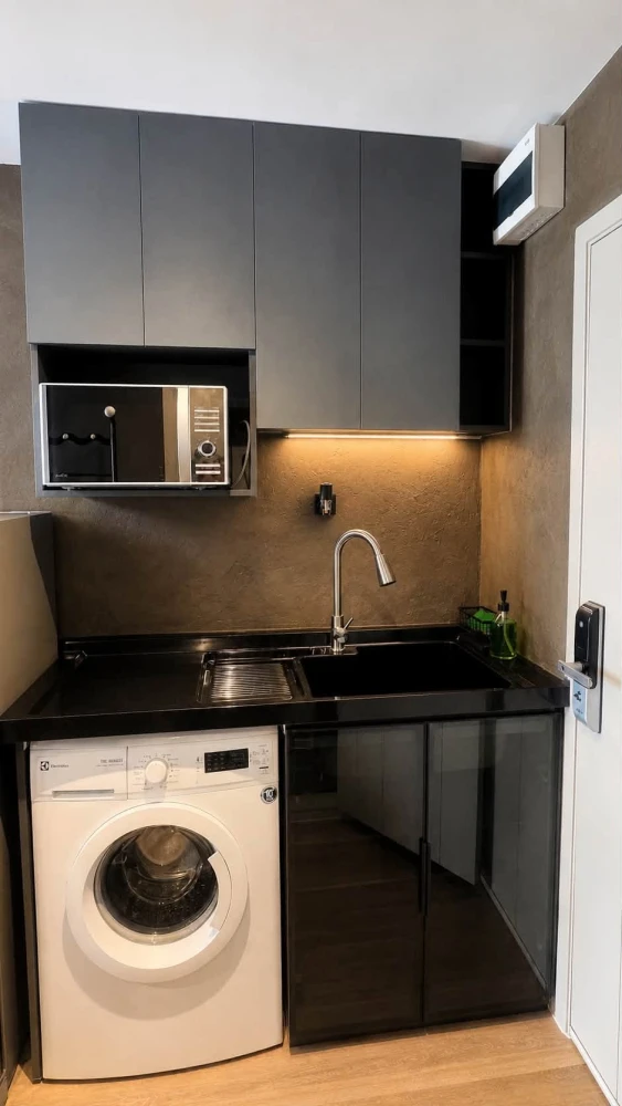 For rent, Elio Sukhumvit 64 Studio, size 22 sq m, beautiful room, fully furnished, with washing machine, good value