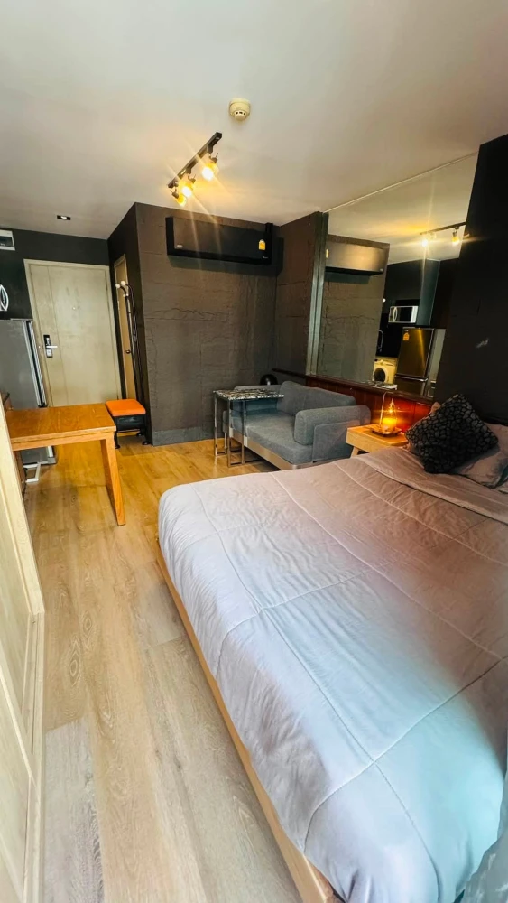 For rent, Elio Sukhumvit 64 Studio, size 22 sq m, beautiful room, fully furnished, with washing machine, good value