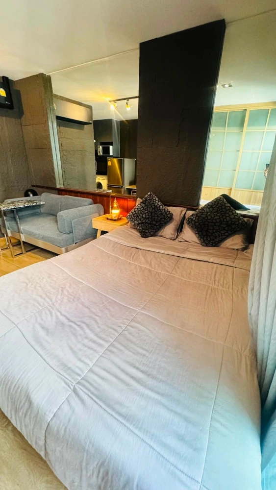 For rent, Elio Sukhumvit 64 Studio, size 22 sq m, beautiful room, fully furnished, with washing machine, good value