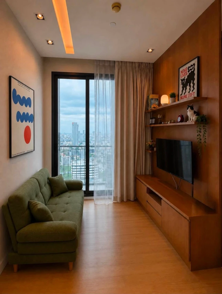 For rent: Equinox Phahol-Vibha, 31st floor, city view, fully furnished, very livable. Book now!