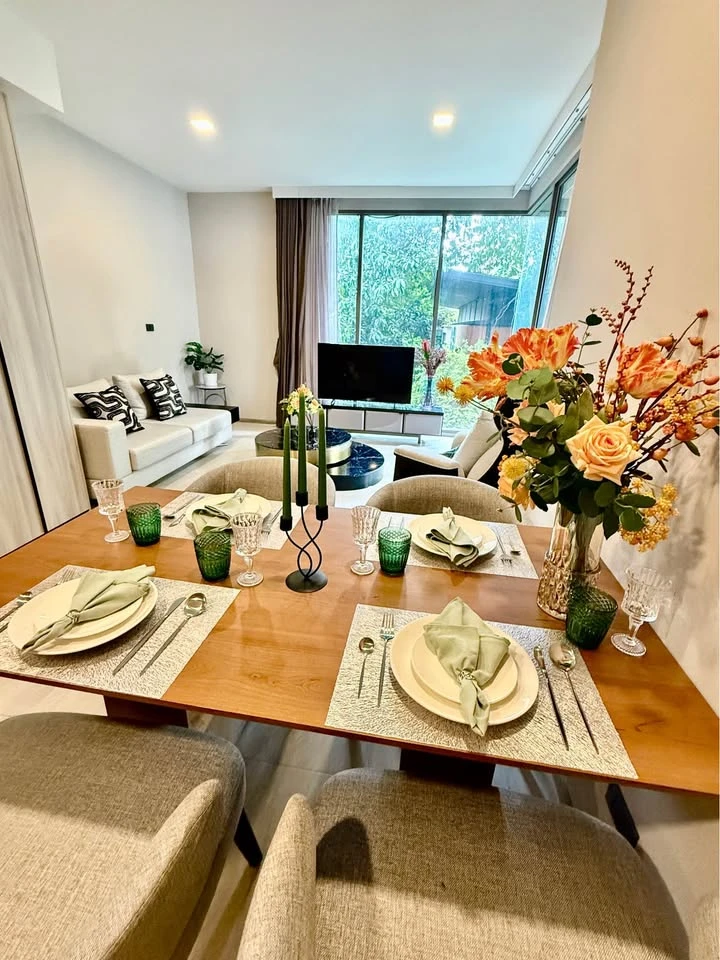 For rent: Fynn Sukhumvit 31, 2 bedrooms, 2 bathrooms, fully furnished, trees, shady atmosphere, reserve now.