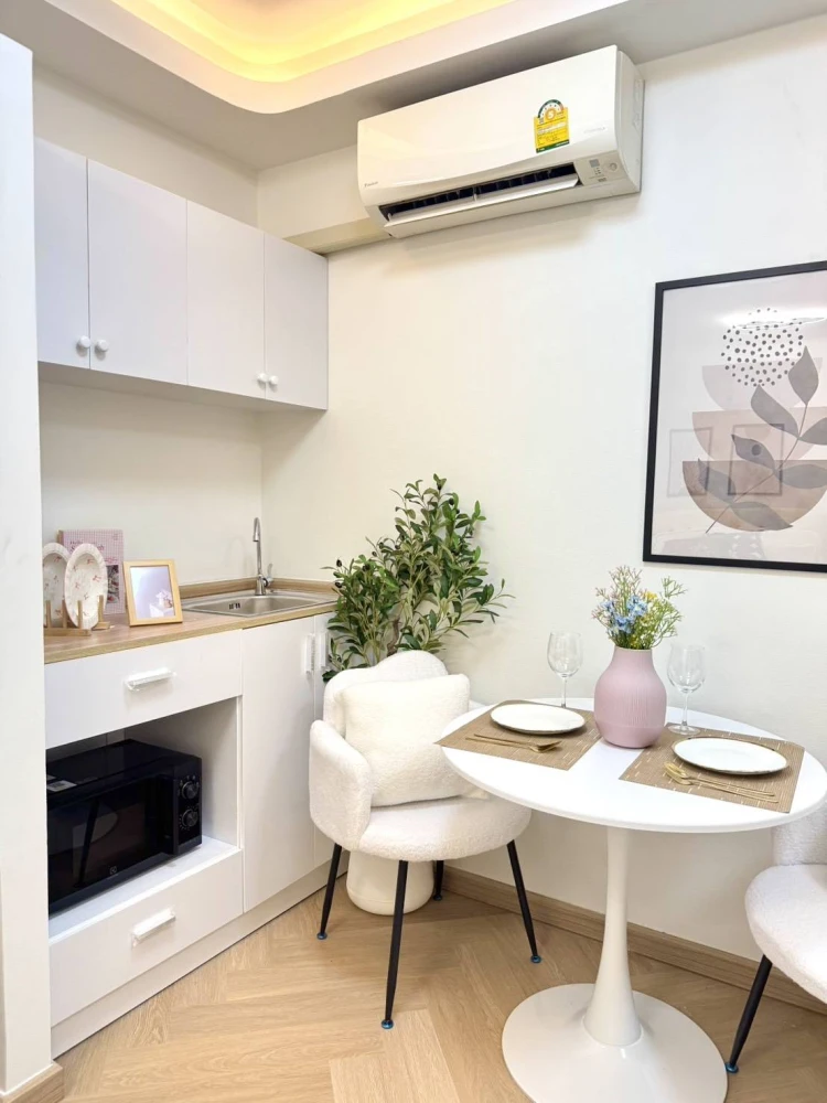 ให้เช่า Garden Asoke-Rama 9 ห้องสวย ตกแต่งคุมโทน เฟอร์นิเจอร์ครบครัน หิ้วกระเป๋าเข้าอยู่ได้เลยจ้า